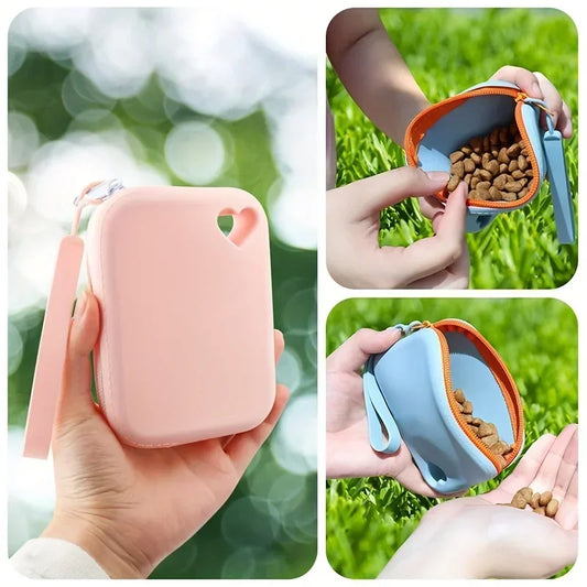 Silicone Dog Treat Pouch – Leak‑Proof Training Bag for Walks & Outdoor Use