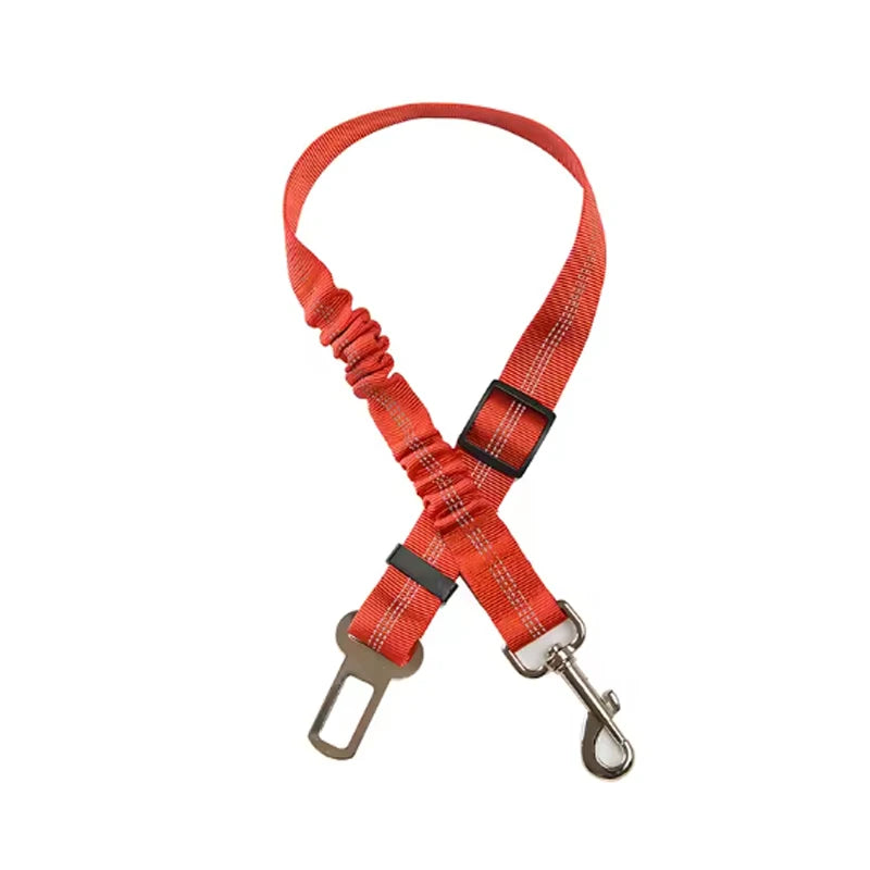 Adjustable Dog Car Seat Belt – Elastic Safety Leash for Travel