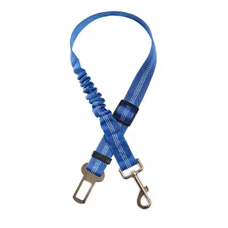 Adjustable Dog Car Seat Belt – Elastic Safety Leash for Travel