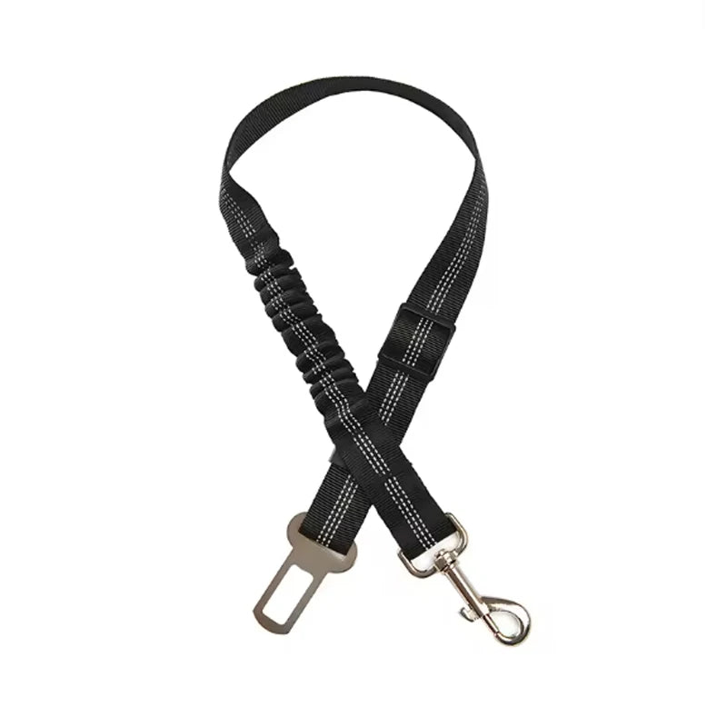 Adjustable Dog Car Seat Belt – Elastic Safety Leash for Travel