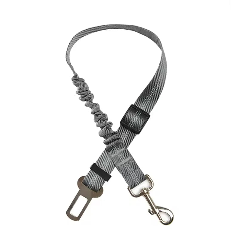Adjustable Dog Car Seat Belt – Elastic Safety Leash for Travel